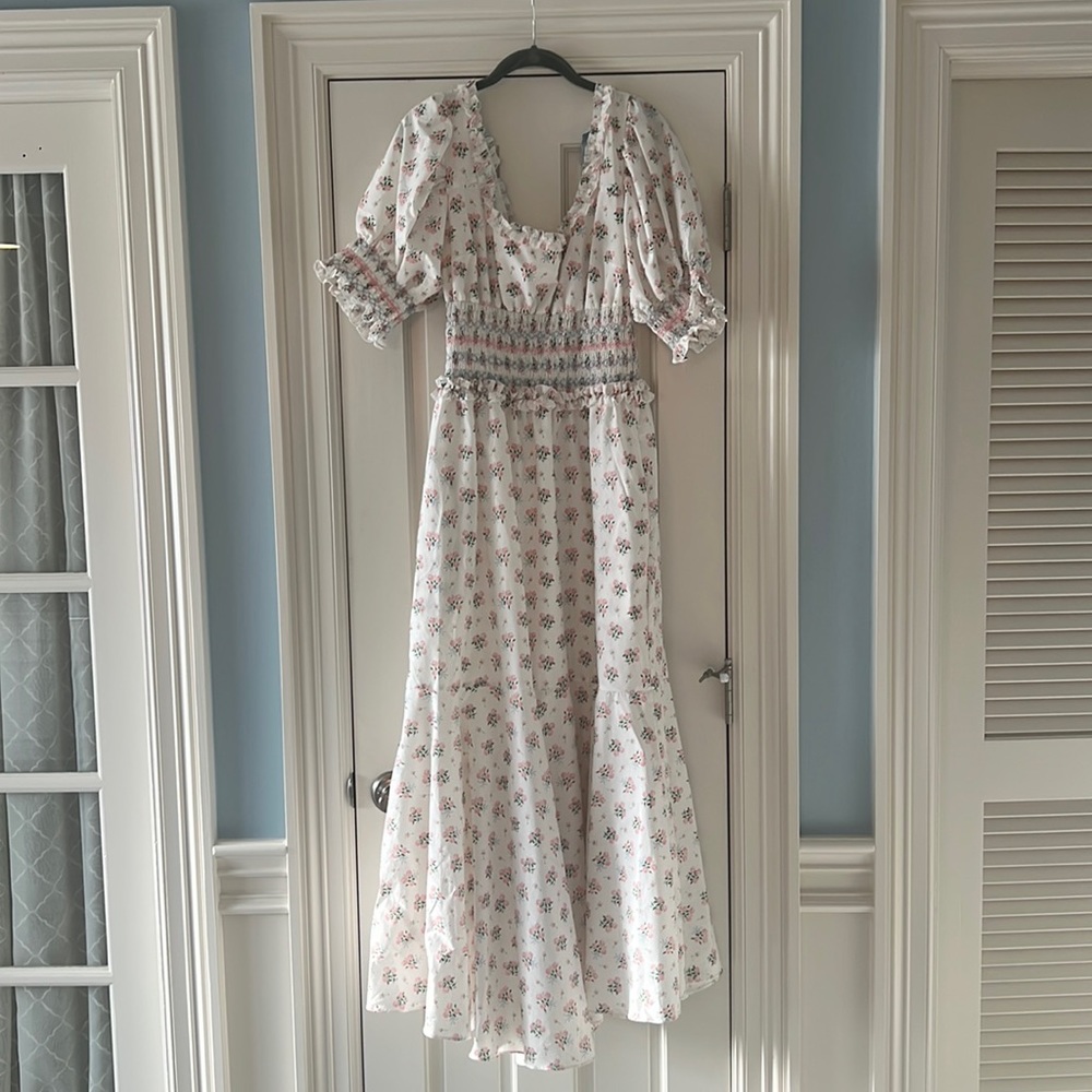 Floral White Maxi Dress
